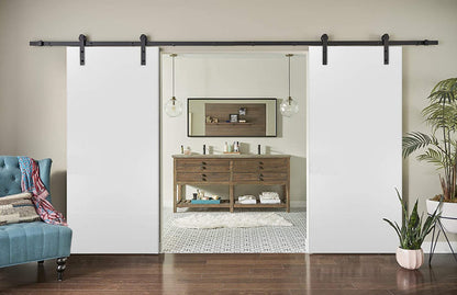 Rothnow® wooden sliding barn door with HPL finish, 800mm wide and 2100mm high, with wall thickness for interior use.
