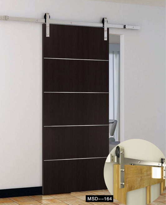 Rothnow wooden sliding barn door with HPL finish, 800mm wide, 2100mm high, wall thickness 150mm, featuring a sleek natural wood look.