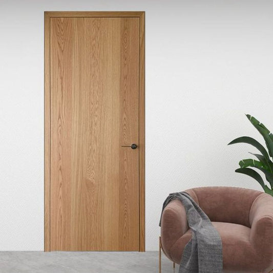 Rothnow® wooden composite veneer door with 800mm width, 2100mm height, and 150mm wall thickness, natural wood finish.