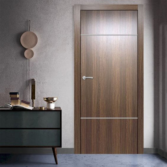 Rothnow® wooden composite veneer door, 800mm width and 2100mm height, with a sleek natural finish and wall thickness.