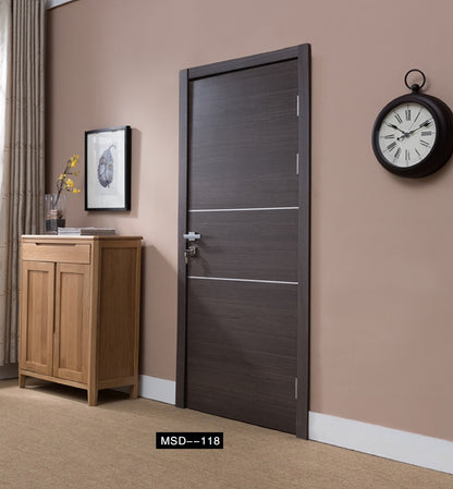 Rothnow wooden door with composite veneer, 800mm wide, 2100mm high, 150mm wall thickness, natural wood finish.