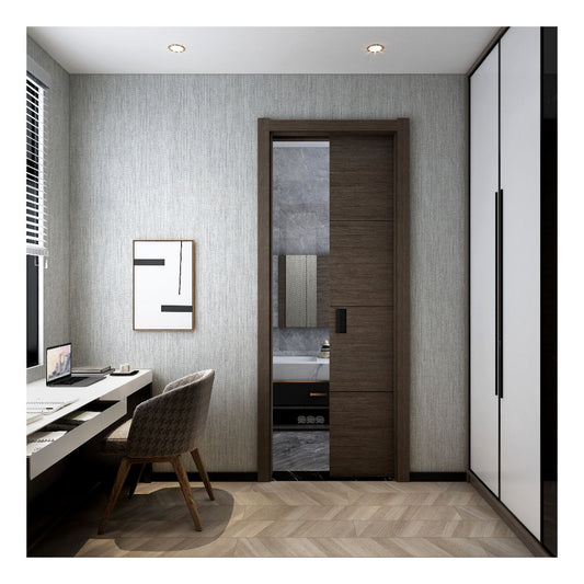 Rothnow® wooden door with composite veneer, 800mm wide, 2100mm high, 150mm wall thickness, for interior use.