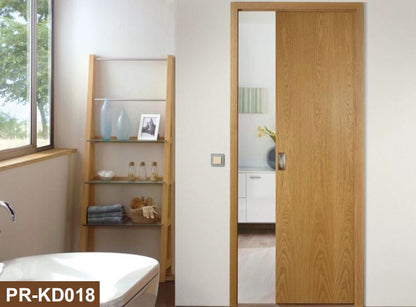 Rothnow Wooden Door with composite veneer, 800mm wide, 2100mm high, 150mm wall thickness, natural wood finish.