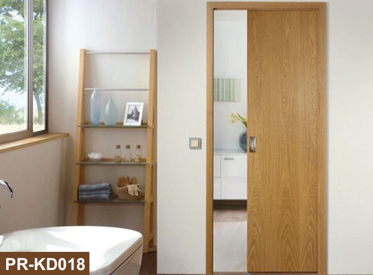 Rothnow Wooden Door with composite veneer, 800mm wide, 2100mm high, 150mm wall thickness, natural wood finish.