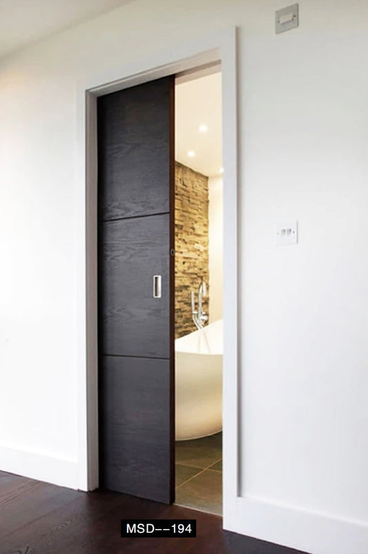 Rothnow wooden composite veneer door with 800mm width, 2100mm height, and 150mm wall thickness, natural wood finish.
