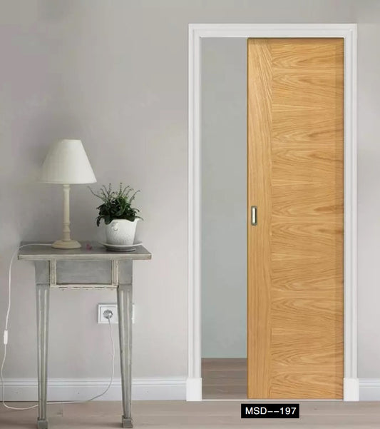 Rothnow wooden door with composite veneer, 800mm wide, 2100mm high, 150mm thick, featuring a sleek, modern design.