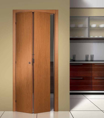 Rothnow wooden folding door with composite veneer finish, measuring 800mm wide and 2100mm high, with 150mm wall thickness.