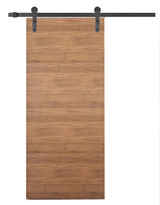 Rothnow wooden sliding barn door with composite veneer, 800mm wide, 2100mm high, wall thickness 150mm, natural wood finish.