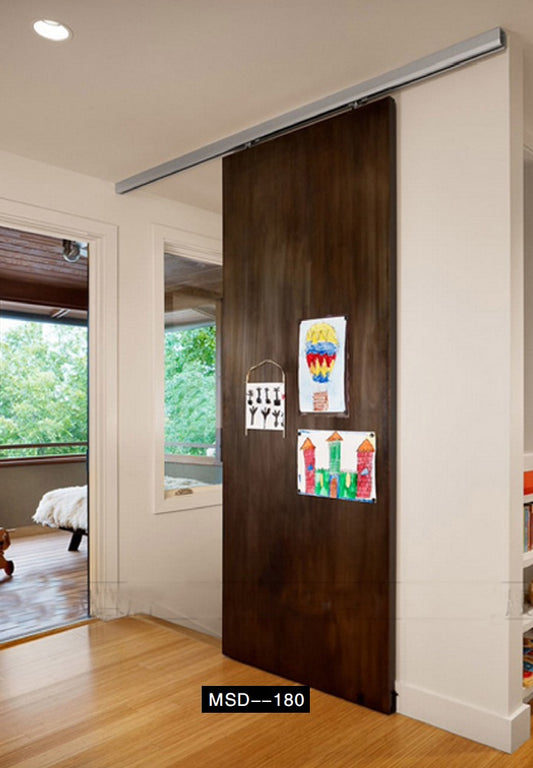 Rothnow wooden sliding barn door with composite veneer finish, 800mm wide, 2100mm high, wall thickness 150mm.