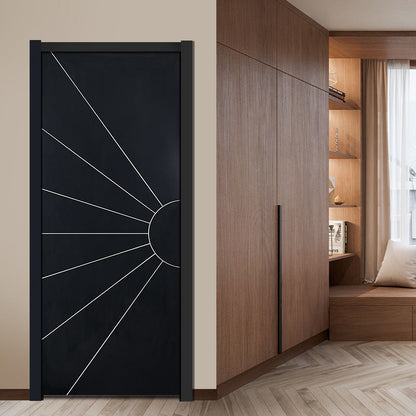 Rothnow Wooden Door RN-WD008, 800mm W x 2100mm H, HPL wood door with 150mm wall thickness, natural wood finish.