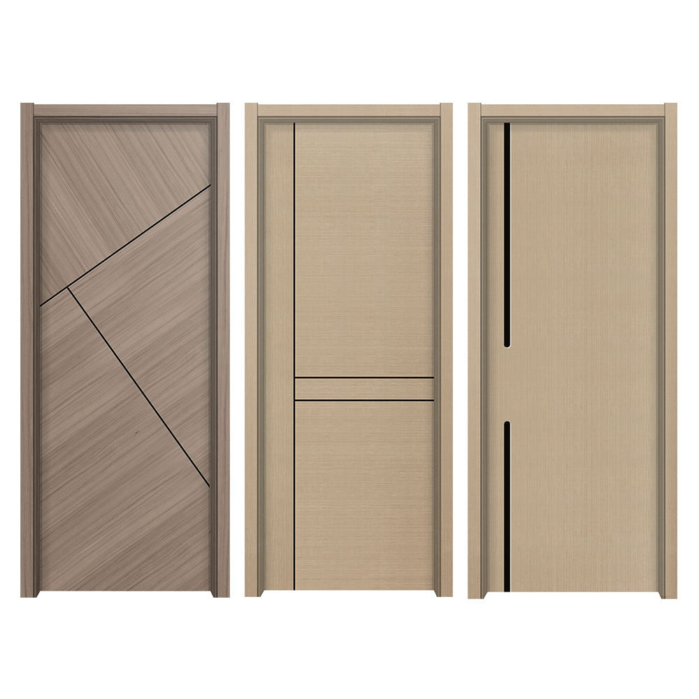 Rothnow® wooden HPL door showing the 800mm wide by 2100mm tall door with 150mm wall thickness, featuring a natural wood finish.