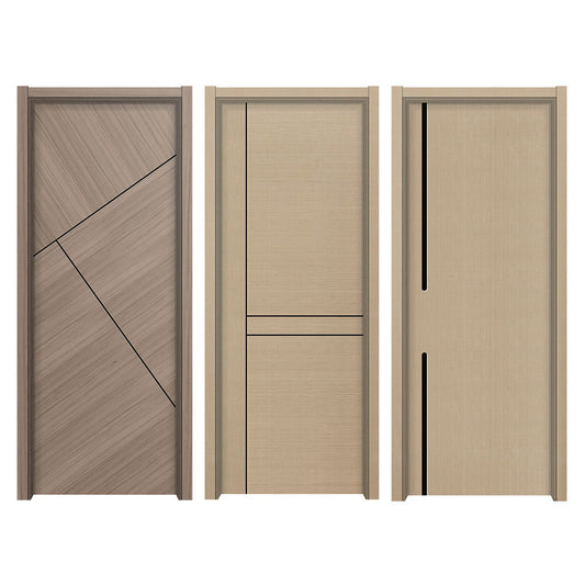 Rothnow® wooden HPL door showing the 800mm wide by 2100mm tall door with 150mm wall thickness, featuring a natural wood finish.