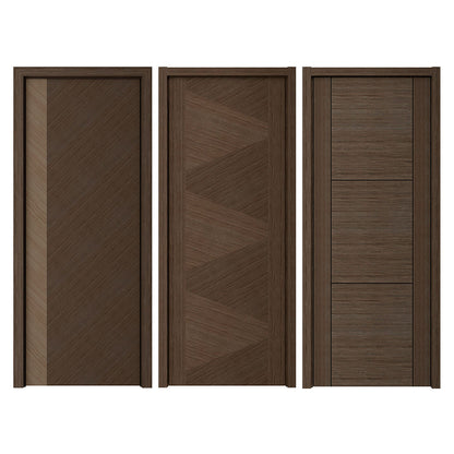 Rothnow® wooden HPL door, 800mm wide, 2100mm high, 150mm wall thickness, natural wood finish with smooth surface.