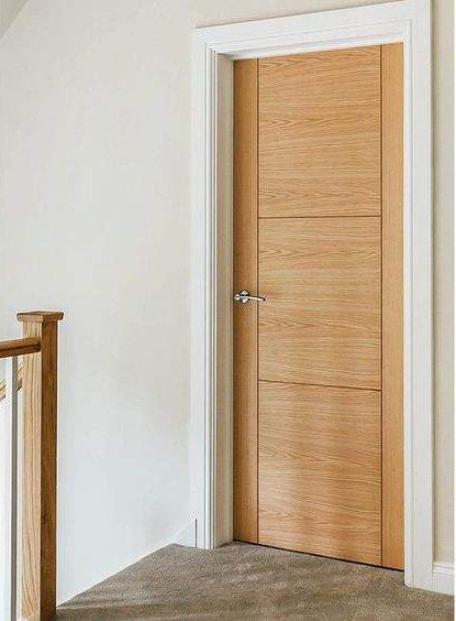Rothnow® composite veneer wood door, 800mm wide and 2100mm high, with wall thickness of 150mm, featuring natural wood grain finish.