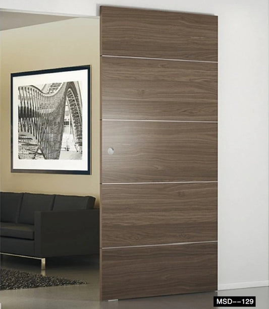 Rothnow® Wooden Sliding Ghost Wood Door, 800mm wide, 2100mm high, HPL finish, ideal for modern interior doors
