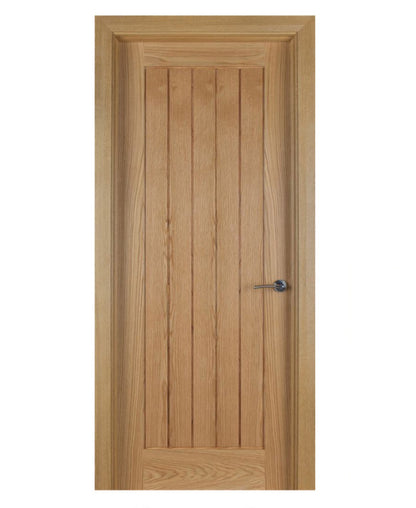 Rothnow® wooden door with white lacquer finish, 800mm wide and 2100mm tall, composite veneer design for interior use