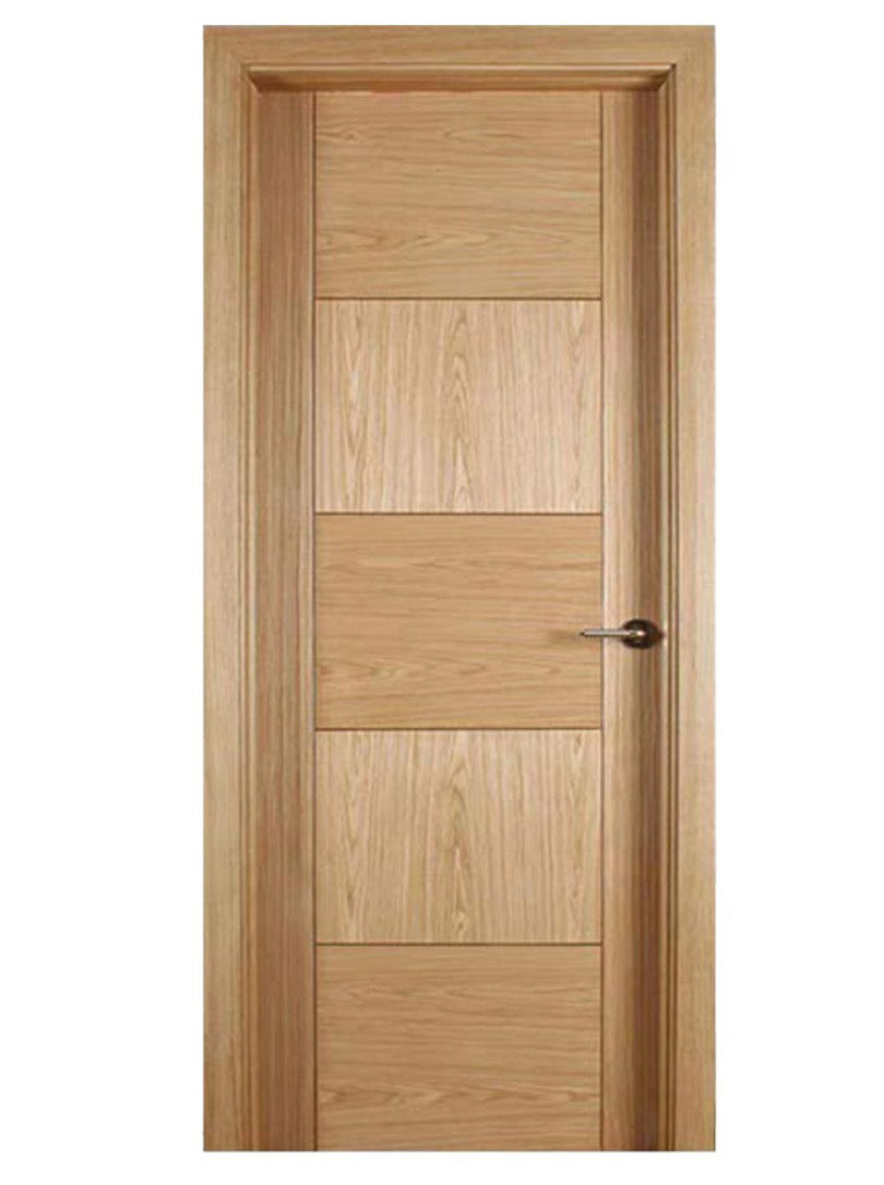 White Rothnow wooden door with lacquer finish, 800mm width and 2100mm height, composite veneer door with 150mm wall thickness.
