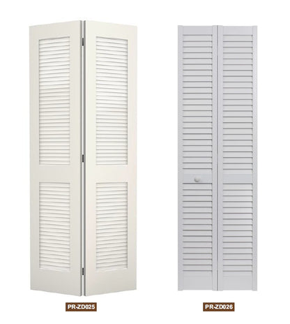 Rothnow Wooden Folding Louver Door, 800mm wide, white lacquer finish, designed for interior door installation.