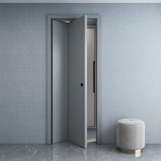 Rothnow wooden folding door with white lacquer finish, 800mm width, 2100mm height, 150mm wall thickness, ideal for interior spaces.