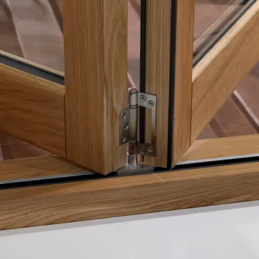 Rothnow wooden folding door with white lacquer finish, 800mm wide, 2100mm high, designed for interior door installation