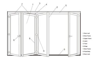 Rothnow wooden folding door with white lacquer finish, 800mm width, 2100mm height, suitable for interior door openings.