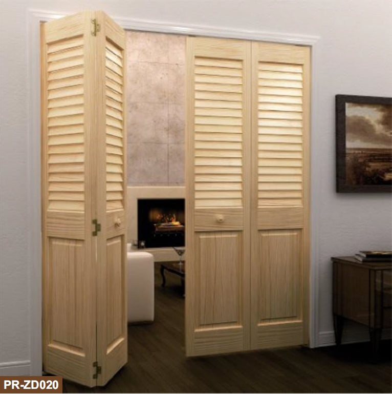 Rothnow® Wooden Folding Door in white lacquer, 800mm wide, 2100mm high, with 150mm wall thickness, stylish interior door.