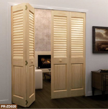 Rothnow® Wooden Folding Door in white lacquer, 800mm wide, 2100mm high, with 150mm wall thickness, stylish interior door.