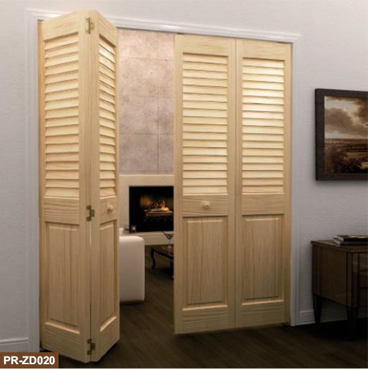 Rothnow® Wooden Folding Door in white lacquer, 800mm wide, 2100mm high, with 150mm wall thickness, stylish interior door.