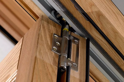 Rothnow wooden folding door with white lacquer finish, 800mm wide, 2100mm high, 150mm wall thickness, door type RN-WD080.