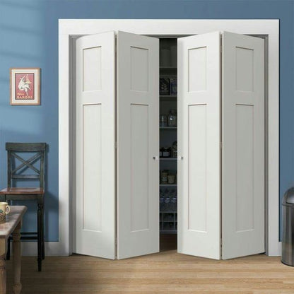 Rothnow® wooden folding door with white lacquer finish, 800mm wide, 2100mm high, 150mm wall thickness, ideal for interior spaces.
