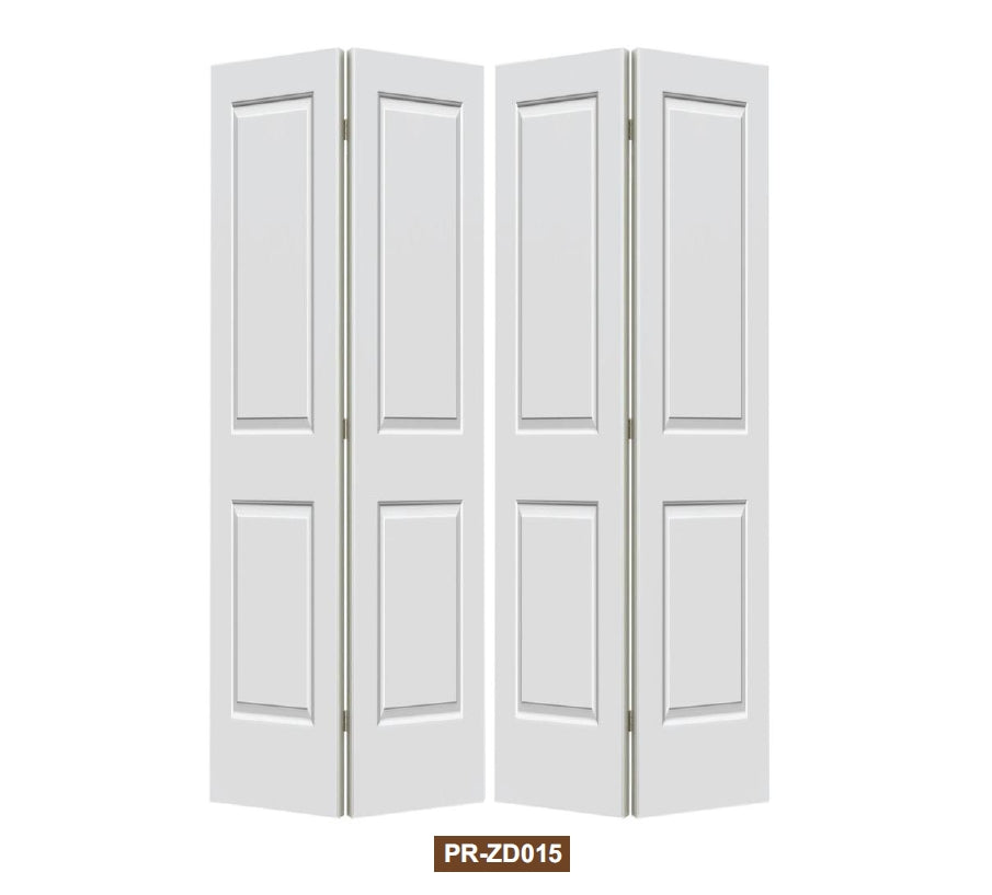 Rothnow wooden folding door with white lacquer finish, 800mm width, 2100mm height, and 150mm wall thickness, made of natural wood.