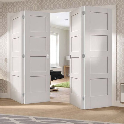 Rothnow wooden folding door with white lacquer finish, 800mm wide, 2100mm high, designed for interior use.