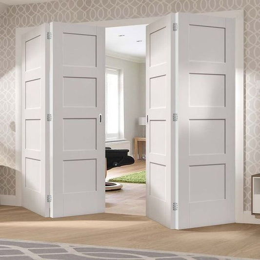 Rothnow wooden folding door with white lacquer finish, 800mm wide, 2100mm high, designed for interior use.