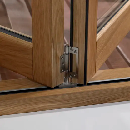 Rothnow® wooden folding door in white with lacquer finish, 800mm width, 2100mm height, ideal for interior doorways.