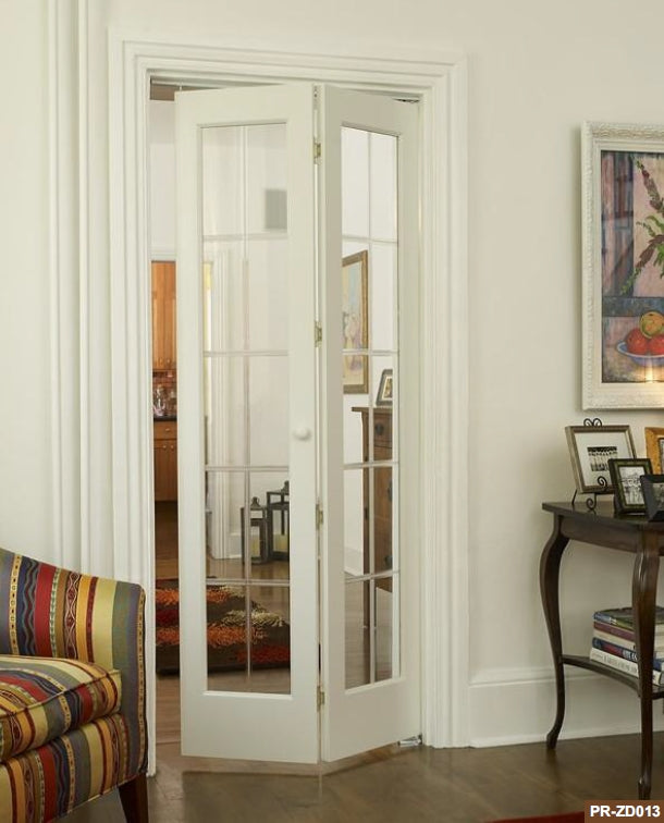 Rothnow® lacquered folding wooden door, white finish, 800mm width, 2100mm height, wall thickness 150mm, suitable for interior use