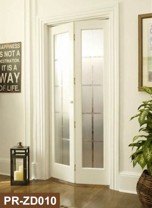 Rothnow® wooden folding door with white lacquer finish, 800mm wide, 2100mm high, wall thickness 150mm, for interior use
