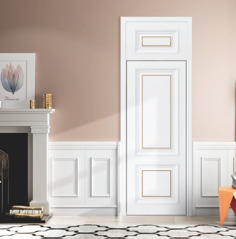 Rothnow wooden lacquer door, 800mm wide and 2100mm high, with white finish, wall thickness 150mm, ideal for interior doors.