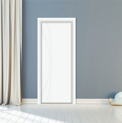 Rothnow® lacquered wooden door in white with dimensions 800mm wide, 2100mm high, 150mm wall thickness, model RN-WD027