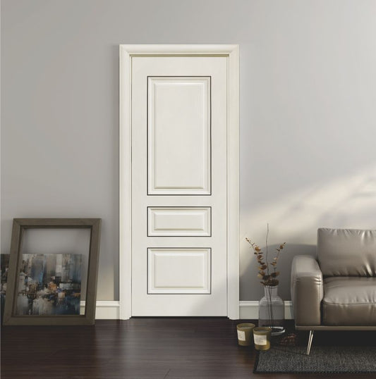 Rothnow wooden lacquer door with white finish, 800mm wide, 2100mm high, 150mm wall thickness, ideal for interior door installation