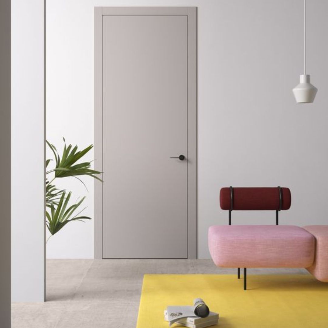 Rothnow® wooden lacquer door, 800mm wide x 2100mm high, with white finish, suitable for interior door installation.