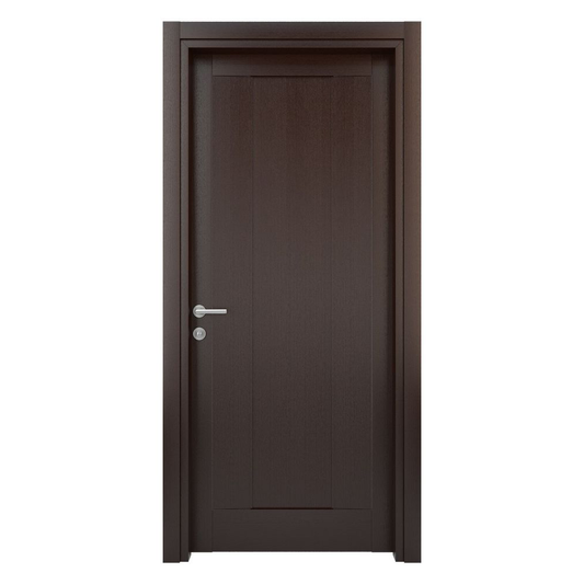 Rothnow Wooden Lacquer Door, 800mm wide by 2100mm high with 150mm wall thickness, white lacquer finish and wooden frame.