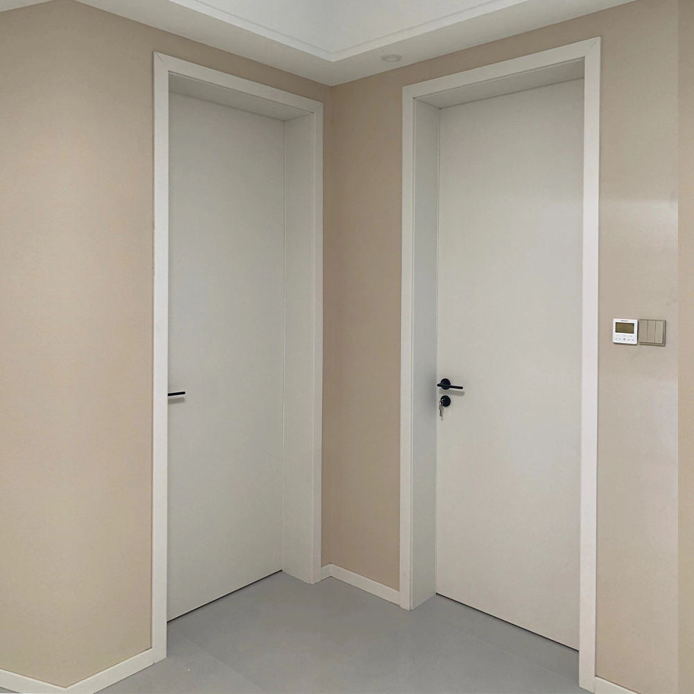 Rothnow® wooden lacquer door with white finish, 800mm wide, 2100mm tall, 150mm wall thickness, suitable for interior use