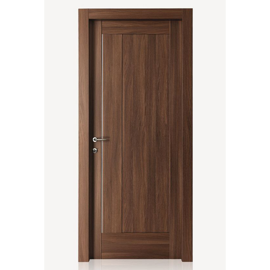 Rothnow® wooden lacquered door, white finish, 800mm wide, 2100mm high, 150mm thick wall door for interior use.