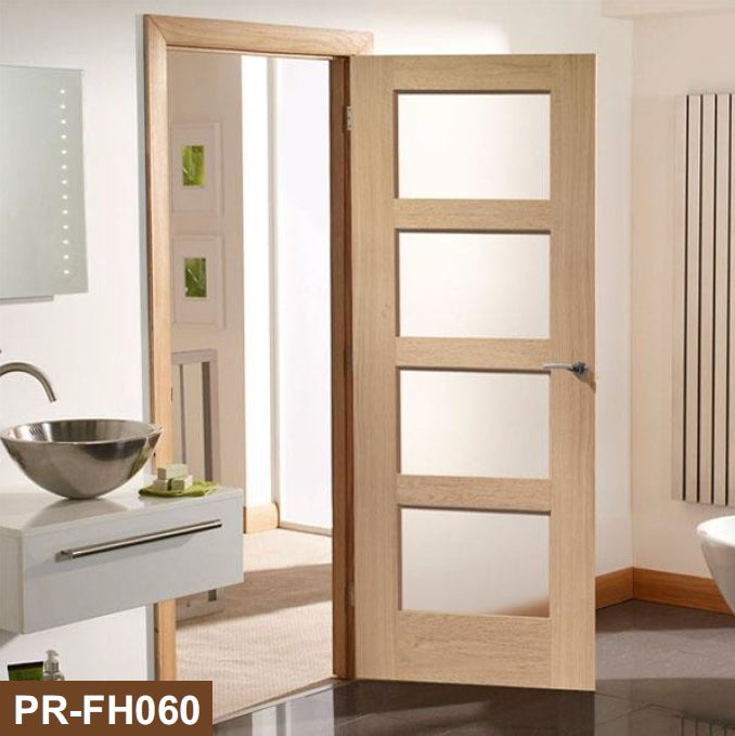 Rothnow® lacquered wooden door, 800mm wide by 2100mm high with 150mm wall thickness, white finish, modern interior door design