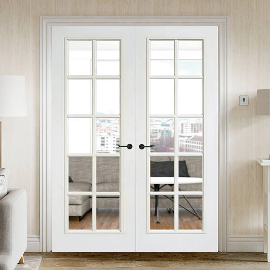 Rothnow wooden door with white lacquer finish, 800mm wide, 2100mm high, 150mm wall thickness, modern interior door design