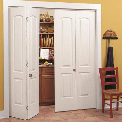 Rothnow® lacquered wooden folding door, white finish, 800mm wide, 2100mm high, with 150mm wall thickness, suitable for interior use