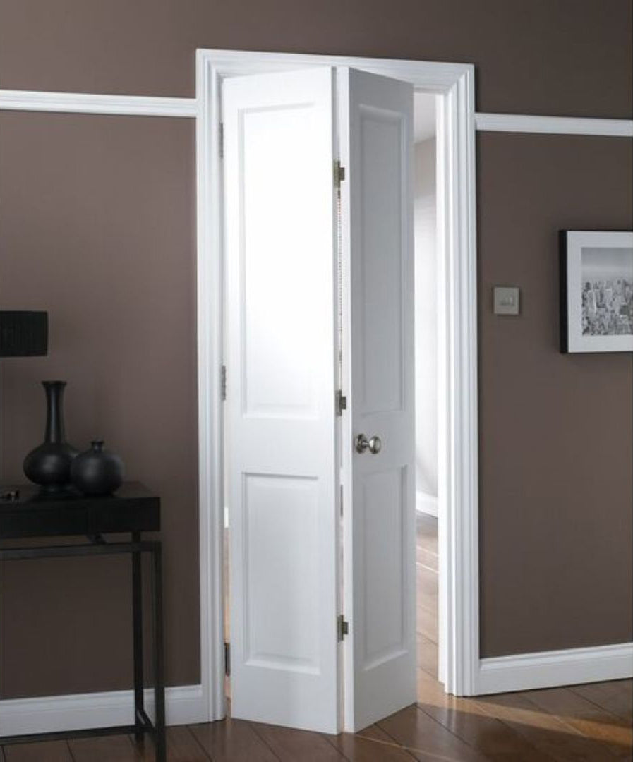 Rothnow Wooden Door Lacquer Folding Wood Door in white, 800mm wide, 2100mm high, with 150mm wall thickness, modern interior door