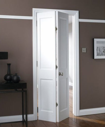 Rothnow Wooden Door Lacquer Folding Wood Door in white, 800mm wide, 2100mm high, with 150mm wall thickness, modern interior door