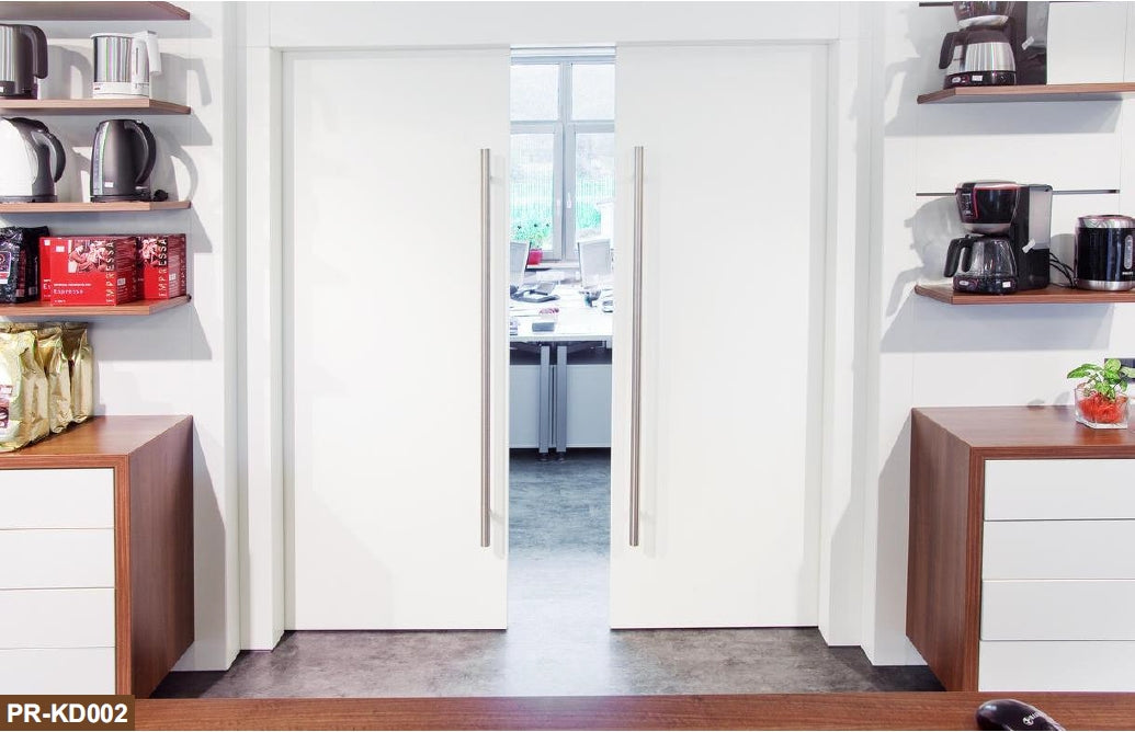 Rothnow® wooden lacquer pocket door with white finish, 800mm width, 2100mm height, designed for interior door installation.