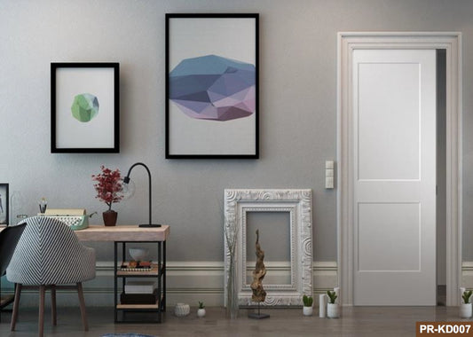 Rothnow wooden lacquer pocket door, white finish, 800mm wide x 2100mm high, with 150mm wall thickness, modern interior door style